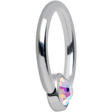 Load image into Gallery viewer, 16G 5/16 Aqua Gem Titanium BCR Captive Ring 4mm Flat Disc
