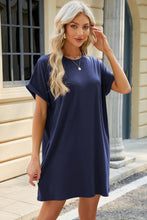 Load image into Gallery viewer, Short Sleeve Mini Dress with Pockets Casual &amp; Stylish Everyday Wear
