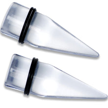 Load image into Gallery viewer, 00G to 1 inch 18 Piece Clear Acrylic Ear Stretching Taper Kit
