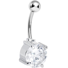 Load image into Gallery viewer, Crystalline Gem Round Brilliant Solitaire Belly Ring
