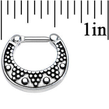 Load image into Gallery viewer, 14G 5/16 Stainless Steel Aztec Wonders Septum Clicker
