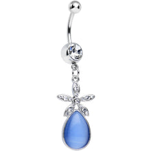 Load image into Gallery viewer, Clear Gem Star Flower Teardrop Stone Dangle Belly Ring
