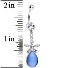 Load image into Gallery viewer, Clear Gem Star Flower Teardrop Stone Dangle Belly Ring
