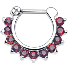 Load image into Gallery viewer, 16G 1/4 Passionate Purple Gem Septum Clicker
