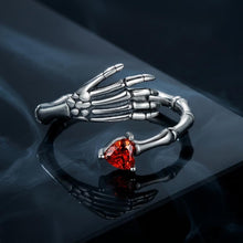 Load image into Gallery viewer, 925 Sterling Silver Pavé Setting CZ Oxidized Ring

