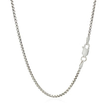 Load image into Gallery viewer, Sterling Silver Rhodium Plated Round Box Chain 1.8mm
