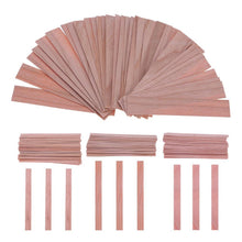 Load image into Gallery viewer, 50Pcs Candle Wood Wick for Candles Smokeless Wooden Wicks for Candle Making Crackling Wood Wick for DIY Candles Soy or Palm Wax Form for Candle Making Supplies Wood Wicks
