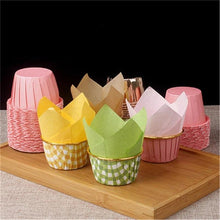 Load image into Gallery viewer, 50pcs Newspaper Style Cupcake Liner Baking Cup For Wedding Party Muffin Cupcake Paper Cup Oilproof Cake Wrapper Cupcake Baking Cups Muffin Baking Liners Holders Cupcake Wrapper Brown White Bright Nature Color

