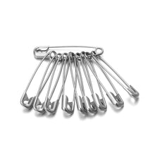 Load image into Gallery viewer, 50pcs/lot High Quality Stainless Steel Safety Pins Sewing Tools Accessory Needles Large Safety Pin Small Silver Metal Needles Large Safety Pin Small Brooch Accessories

