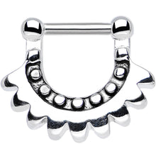 Load image into Gallery viewer, 16G 1/4 Stainless Steel Aztec Moon Septum Clicker
