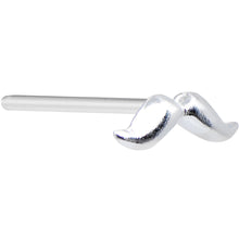 Load image into Gallery viewer, 925 Sterling Silver 22G Dapper Mustache Bendable Nose Bone
