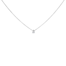 Load image into Gallery viewer, 14K White Gold 1/2 Cttw Pear Shape Lab-Grown Diamond 3-Prong Solitaire Pendant Necklace 18 Inch (F-G Color, VS2-SI1 Clarity)
