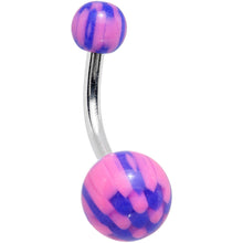 Load image into Gallery viewer, Pink Purple Acrylic Sweet Candy Belly Ring
