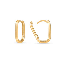 Load image into Gallery viewer, 14k Yellow Gold Large Paperclip Huggies
