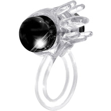 Load image into Gallery viewer, Black Titanium Lix Oral Vibrator Non-Pierced Double Ring Set
