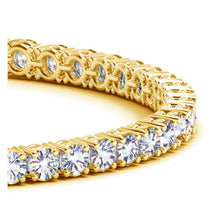 Load image into Gallery viewer, Lab Grown Round Diamond Tennis Bracelet in 14k Yellow Gold (8 cctw F/G  VS2/SI1)
