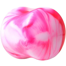 Load image into Gallery viewer, Acrylic Pink and White Marbled Saddle Plug 6G to 1 Inch
