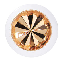 Load image into Gallery viewer, 0G White Acrylic Gold Dual Flashy Tire Rim Cheater Plug
