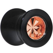 Load image into Gallery viewer, Black Acrylic Pink Flashy Tire Rim Saddle Plug 2G to 20mm
