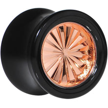 Load image into Gallery viewer, Black Acrylic Pink Flashy Tire Rim Saddle Plug 2G to 20mm
