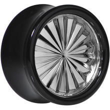 Load image into Gallery viewer, Black Acrylic Grey Flashy Tire Rim Saddle Plug 2G to 20mm
