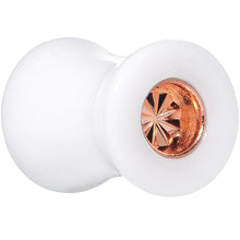 Load image into Gallery viewer, White Acrylic Pink Flashy Tire Rim Saddle Plug 2G to 20mm
