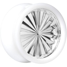 Load image into Gallery viewer, White Acrylic Silver Flashy Tire Rim Saddle Plug 2G to 20mm
