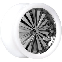 Load image into Gallery viewer, White Acrylic Grey Flashy Tire Rim Saddle Plug 2G to 20mm
