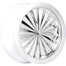 Load image into Gallery viewer, White Acrylic Silver Flashy Tire Rim Saddle Plug 2G to 20mm
