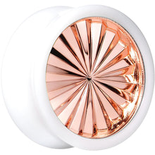Load image into Gallery viewer, White Acrylic Pink Flashy Tire Rim Saddle Plug 2G to 20mm
