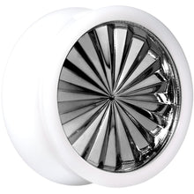 Load image into Gallery viewer, White Acrylic Grey Flashy Tire Rim Saddle Plug 2G to 20mm
