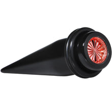Load image into Gallery viewer, Black Acrylic Red Flashy Tire Rim Taper 2G to 20mm
