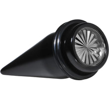 Load image into Gallery viewer, Black Acrylic Grey Flashy Tire Rim Taper 2G to 20mm
