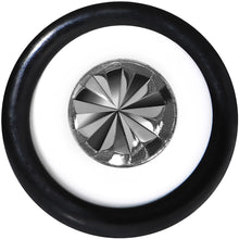 Load image into Gallery viewer, White Acrylic Grey Flashy Tire Rim Taper 2G to 20mm
