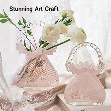 Load image into Gallery viewer, Handmade Glass Purse Vase for Flowers
