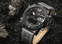 Load image into Gallery viewer, Men's Multifunction Digital Analog Waterproof Watch With Alarm And Automatic Time Zones Unique Design Excellent Gift
