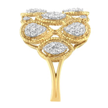Load image into Gallery viewer, 14K Yellow Gold Diamond Art Deco Ring (1/2 Cttw, H-I Color, I1 Clarity) - Size 7
