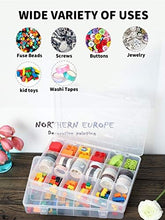 Load image into Gallery viewer, Clear Plastic Organizer Box with Dividers for Tools
