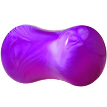 Load image into Gallery viewer, Acrylic Purple and White Marbled Saddle Plug 6G to 1 Inch
