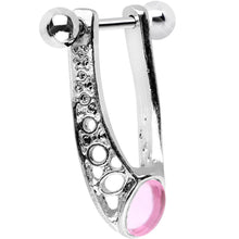 Load image into Gallery viewer, Pink Gem Bunches of Bubbles Dangle Helix Cartilage Earring

