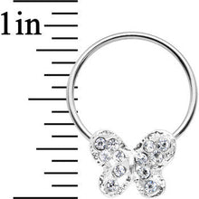 Load image into Gallery viewer, 16G 7/16 Clear Gem Soaring Butterfly BCR Captive Ring
