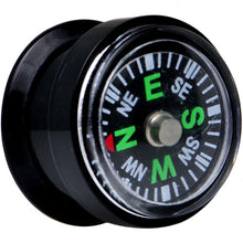 Load image into Gallery viewer, Acrylic Black Find Your Direction Compass Screw Fit Plug 0G to 1"
