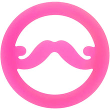 Load image into Gallery viewer, 18mm Pink Silicone Dapper Mustache Tunnel Plug
