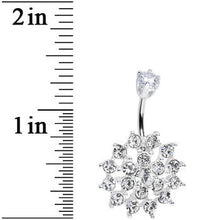 Load image into Gallery viewer, 925 Sterling Silver Clear CZ Sparkling Fortuna Star Belly Ring
