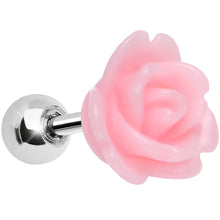 Load image into Gallery viewer, 16G Baby Pink Courtship Rose Cartilage Tragus Earring

