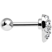 Load image into Gallery viewer, Clear Crystal 18G Faithful Heart Cartilage Tragus Earring
