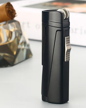 Load image into Gallery viewer, NEW Modern Luxury Grinding Wheel Three Torch Turbo Lighters For Cigarettes Accessories Cigar Smoking Lighters New Metal Design
