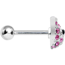 Load image into Gallery viewer, 18G Pink Gem Pretty Kitty Cat Cartilage Tragus Earring
