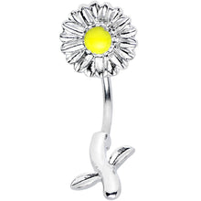 Load image into Gallery viewer, Stainless Steel Summer Daisy Flower Belly Ring
