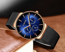 Load image into Gallery viewer, Men's Elegant Watch With  Stainless Steel Straps And Chronometers For Day And Date Display Unique Design Perfect Gift For Man And Women
